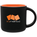 14 Oz. Minolo Mug With Matte Black Outside/ Glossy Orange Interior